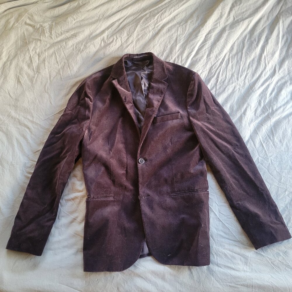 H&M Slim Fit Velvet Blazer Size 38R